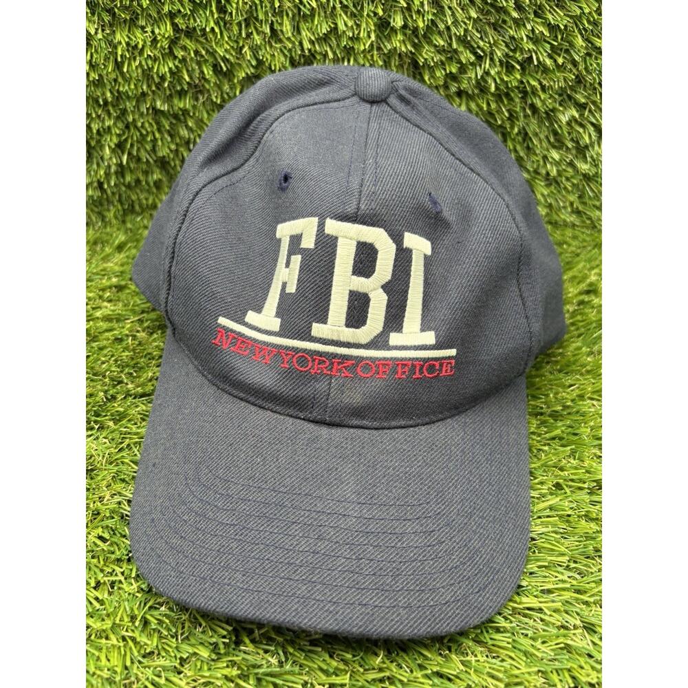 FBI New York Office Hat Cap Navy Blue Snapback Private Stock Embroidered Logo